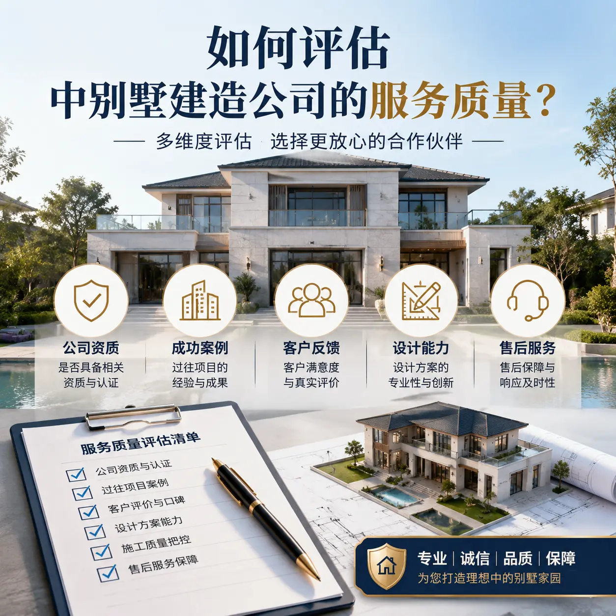 如何评估 岑巩 中别墅建造公司的服务质量？