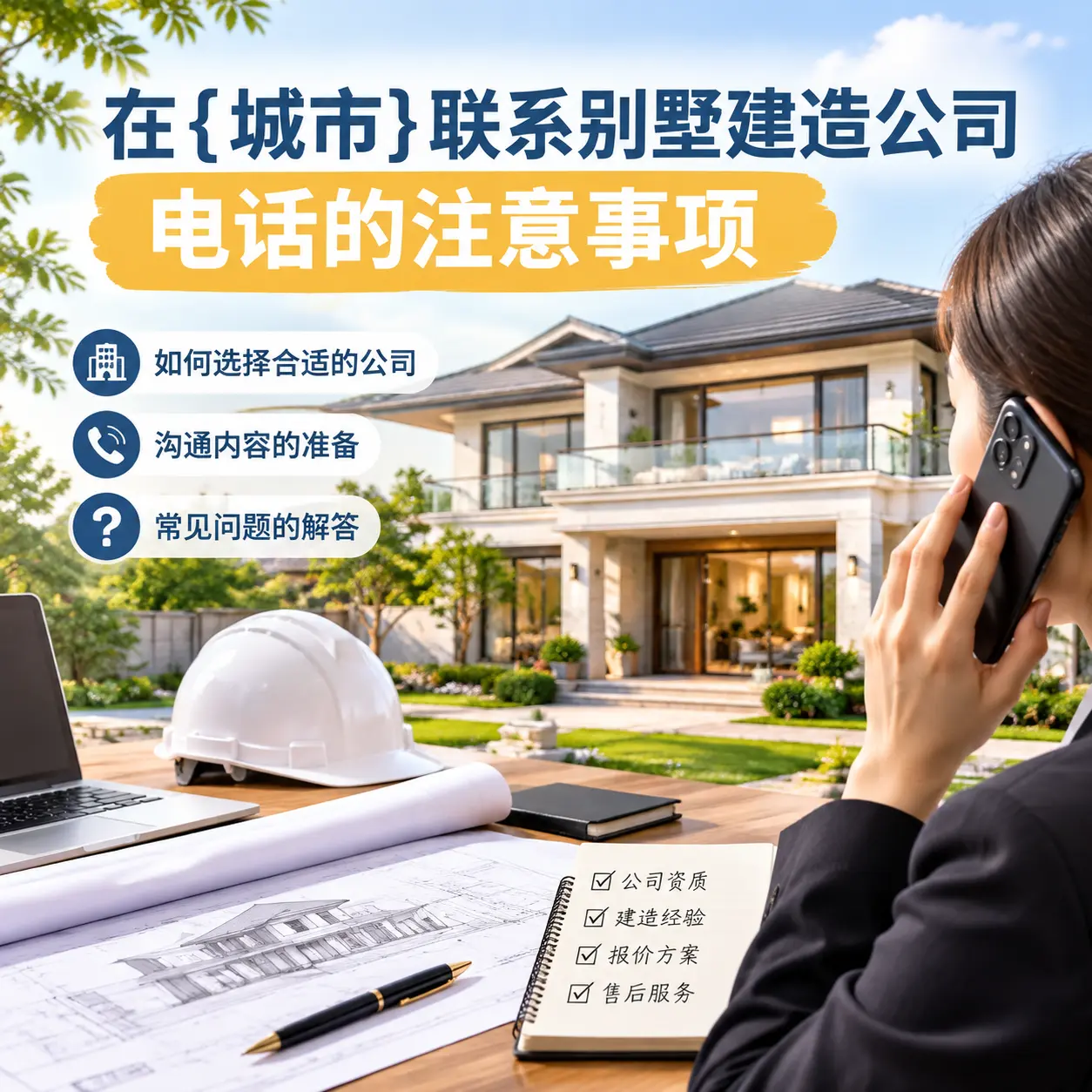 在岑巩联系别墅建造公司电话的注意事项