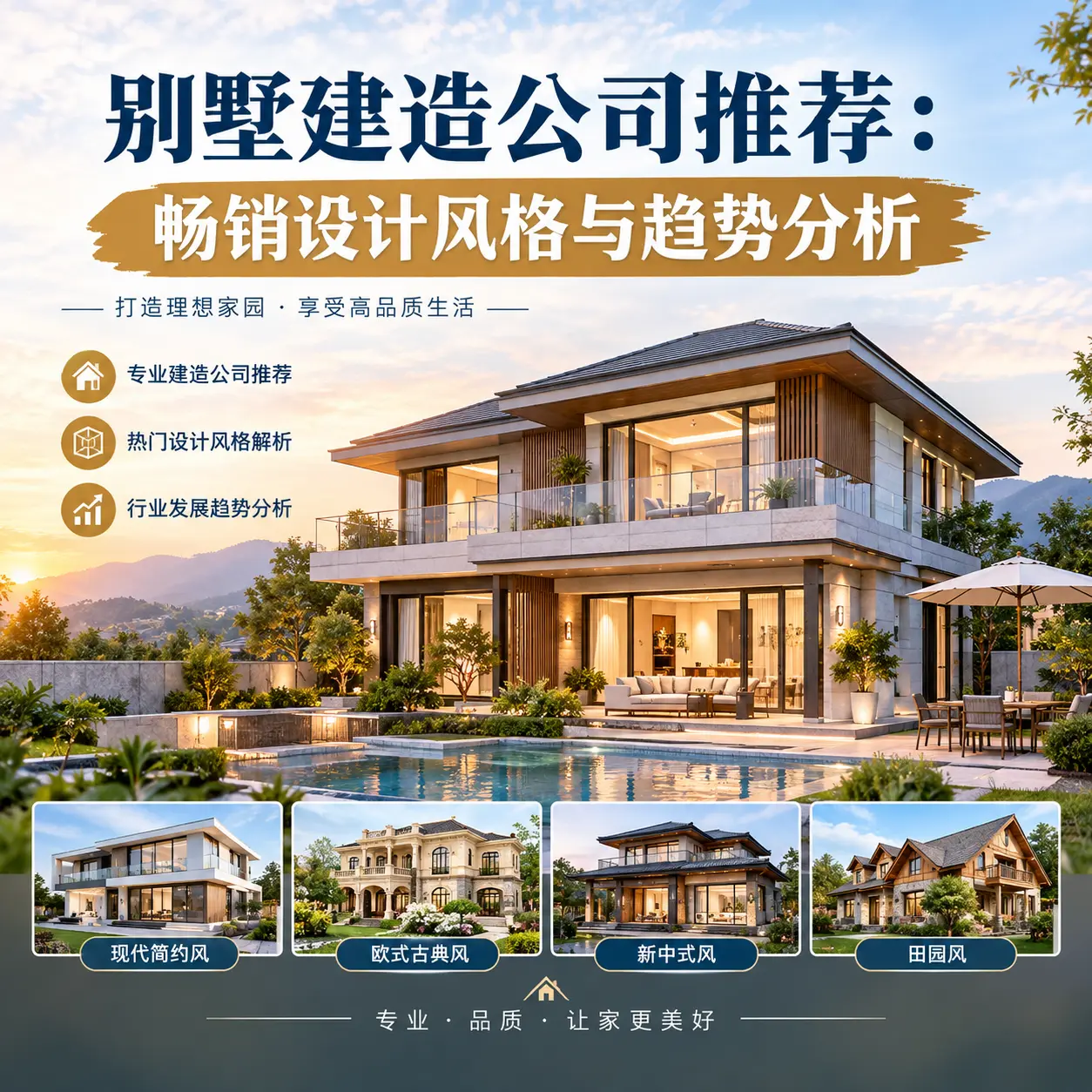 别墅建造公司推荐： 岑巩 畅销设计风格与趋势分析