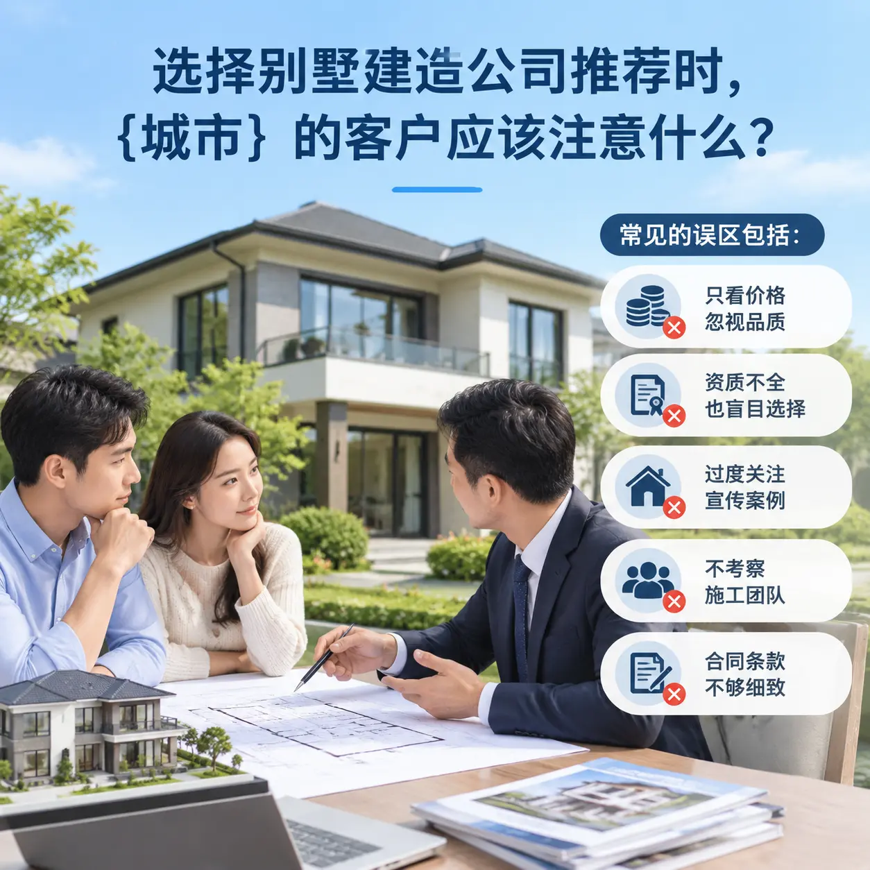 选择别墅建造公司推荐时,岑巩 的客户应该注意什么?
